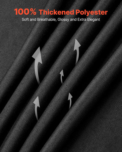 Schwarze Tischdecken für rechteckige Tische, 6er-Pack, 178 x 305 cm, wiederverwendbar und maschinenwaschbar, knitterfreie Tischdecken aus Polyestergewebe für Hochzeiten, Partys und Bankette