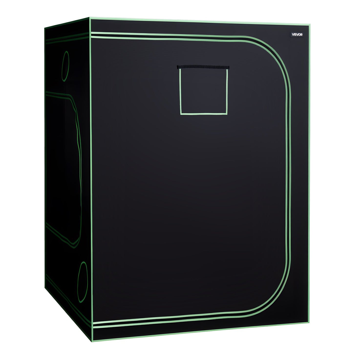 Indoor-Anbauzelt-Set, 150 x 150 x 200 cm, Pflanzenzelt mit Vollspektrum-LED-Pflanzenlampe und Belüftungssystem, 600D hochreflektierende Mylar-Folie, Anzuchtzelt für Blumen und Gemüse