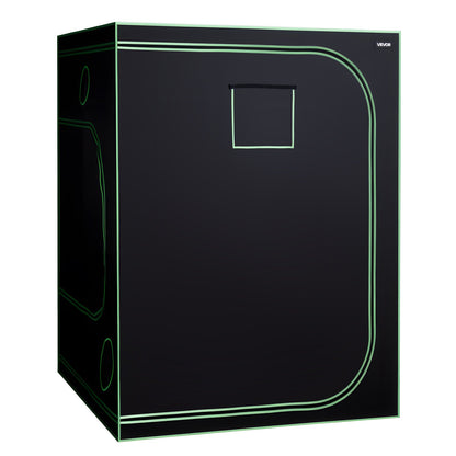 Indoor-Anbauzelt-Set, 150 x 150 x 200 cm, Pflanzenzelt mit Vollspektrum-LED-Pflanzenlampe und Belüftungssystem, 600D hochreflektierende Mylar-Folie, Anzuchtzelt für Blumen und Gemüse