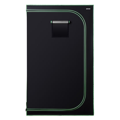 Indoor-Pflanzenzelt, 120 x 120 x 200 cm, 600D hochreflektierende Mylar-Folie, mit Sichtfenster, Bodenwanne und Reißverschluss, robustes Anzuchtzelt für Obst, Blumen und Gemüse