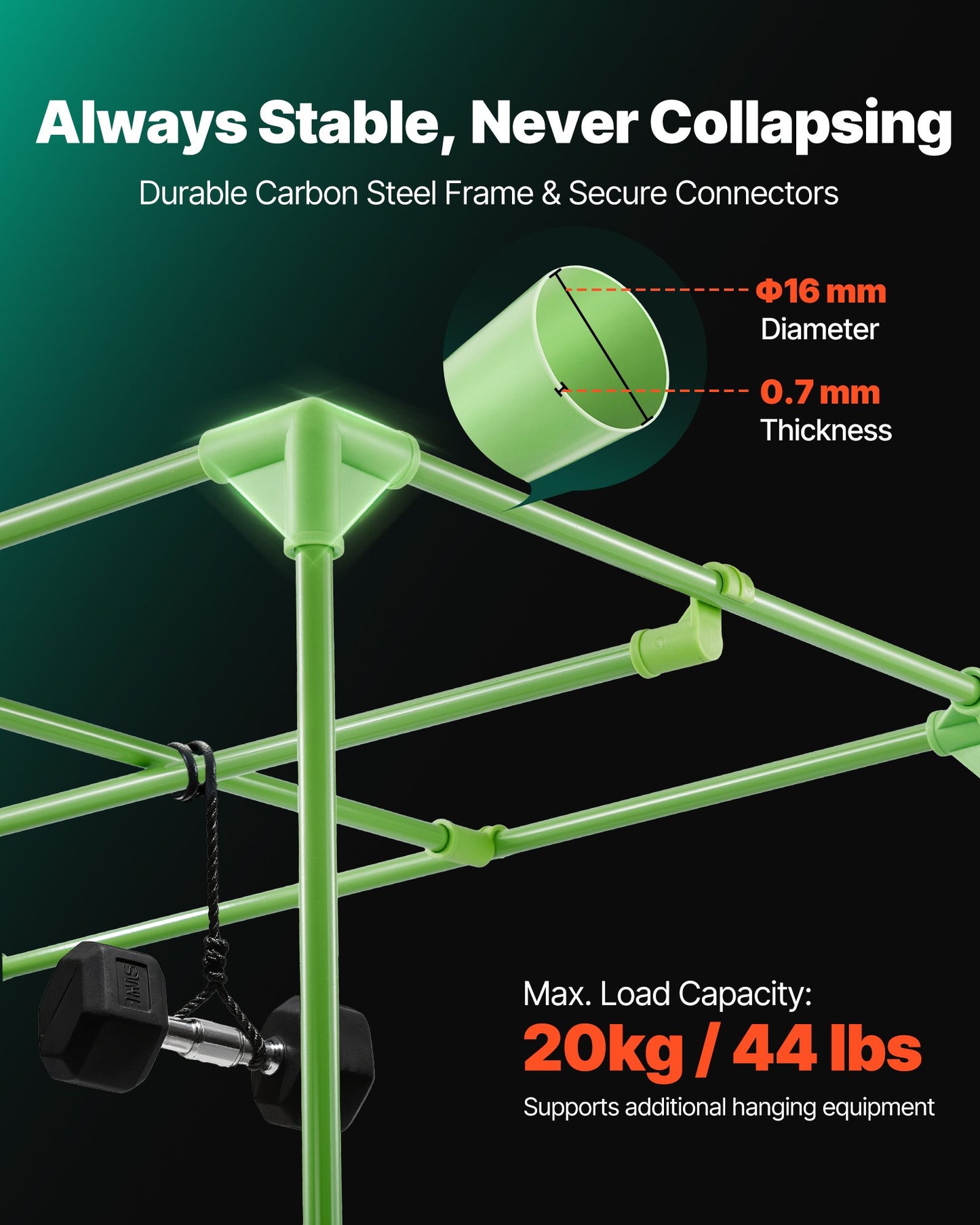 Indoor-Anbauzelt, 120 x 60 x 180 cm, 600D hochreflektierende Mylar-Folie, Pflanzenzelt mit Sichtfenster, Bodenwanne und Reißverschluss, robustes Anzuchtzelt für Obst, Blumen und Gemüse