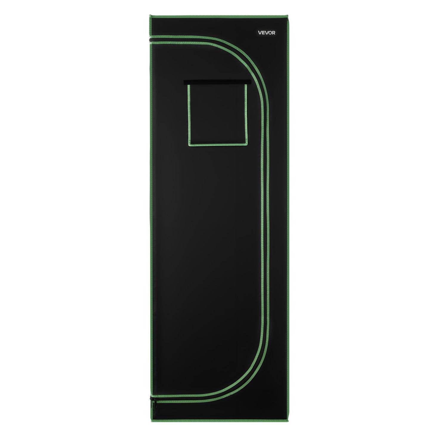 Indoor-Anbauzelt, 60 x 60 x 180 cm, 600D hochreflektierende Mylar-Folie, Pflanzenzelt mit Sichtfenster, Bodenwanne und Reißverschluss, robustes Anzuchtzelt für Obst, Blumen und Gemüse