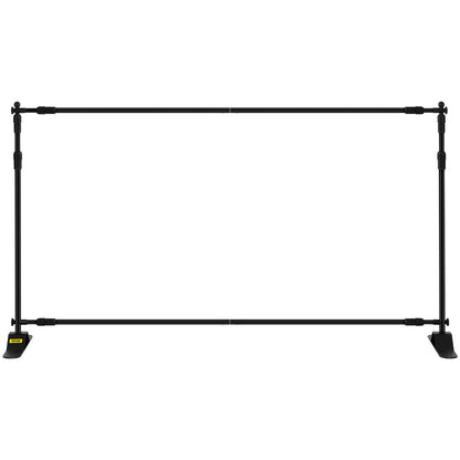 243.8 cm Backdrop Banner Stand Step and Repeat Adjustable Telescopic Lightweight Trade Show Display Wall Exhibitor with Carrying Bag