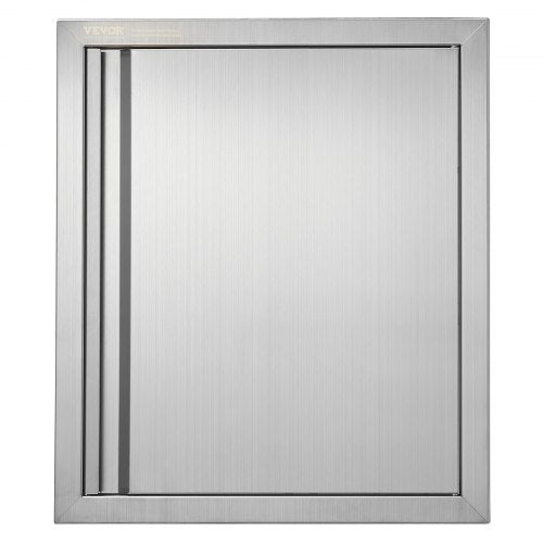 BBQ Access Door, 457x533 mm Single Outdoor Kitchen Door, Stainless Steel Flush Mount Door, Wall Vertical Door with Recessed Handle, for BBQ Island, Grilling Station, Outside Cabinet