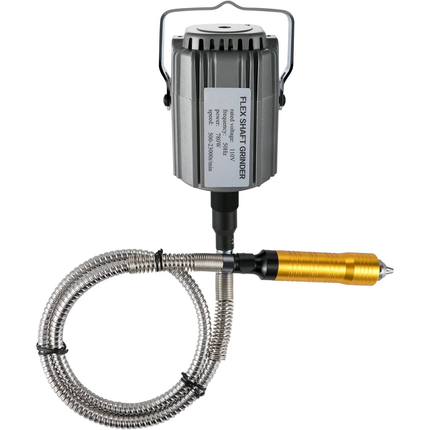 Flexwellenschleifer 780W Rotationswerkzeug 500-23000 U/min Rotationsschleifer mit 0,635 cm 3-Backen-Spannfutter und stufenloser Drehzahlregelung per Fußpedal Hängeschleifmaschine 131-teiliges Zubehör für Schmuckpolier- und Schleifarbeiten