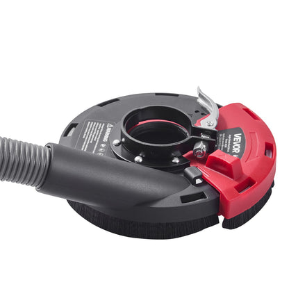 Grinding Dust Shroud for Angle Grinder, Universal 4-5 in, Surface Grinder Dust Shroud with 6 Clamping Washers & 5 in Diamond Grinding Cup Wheel, Connect to Vacuum Cleaner, for Wood Concrete Wall