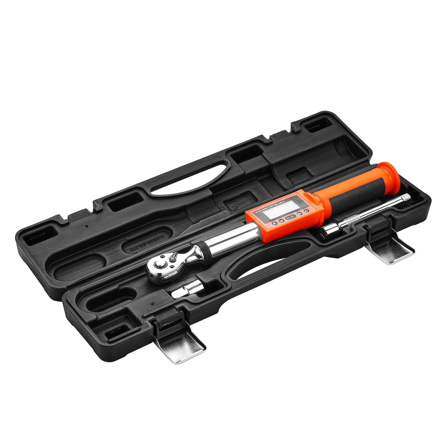 Digitaler Drehmomentschlüssel, 3/8-Zoll-Antrieb, 0–99,57 lbf-ft ​​/ 0–135 Nm, 72 Zähne, ±2 % Genauigkeit, elektronischer Drehmomentschlüssel mit voreingestellten Werten, akustischem Signal und LED-Anzeige, für Kraftfahrzeuge und Motorräder