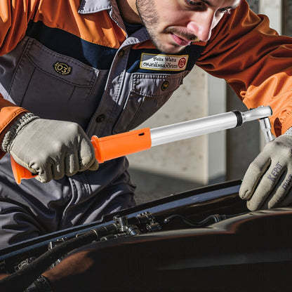 Digitaler Drehmomentschlüssel-Satz, 2-teilig, 1/2"- und 3/8"-Antrieb, 72 Zähne, ±2 % Genauigkeit, elektronischer Drehmomentschlüssel mit voreingestellten Werten, Signalton und LED-Anzeige, für Kfz und Motorrad