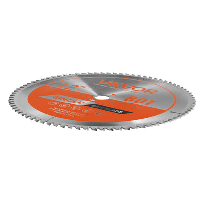 Circular Saw Blade, 305 mm Diameter, 80 Sharp Alloy Teeth, 25.4 mm Arbor, Fine Finish, Wood Cutting Blade for Circular Saw, with Noise-Reducing Heat Vents, for Cutting Plywood, OSB, Hardwood