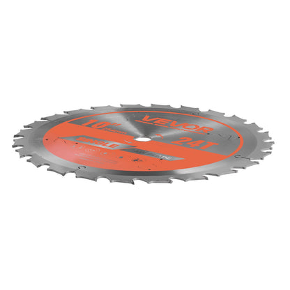 Circular Saw Blade, 254 mm Diameter, 24 Sharp Alloy Teeth, 15.875 mm Arbor, Fine Finish, Wood Cutting Blade for Circular Saw, with Noise-Reducing Heat Vents, for Cutting Plywood, OSB, Hardwood
