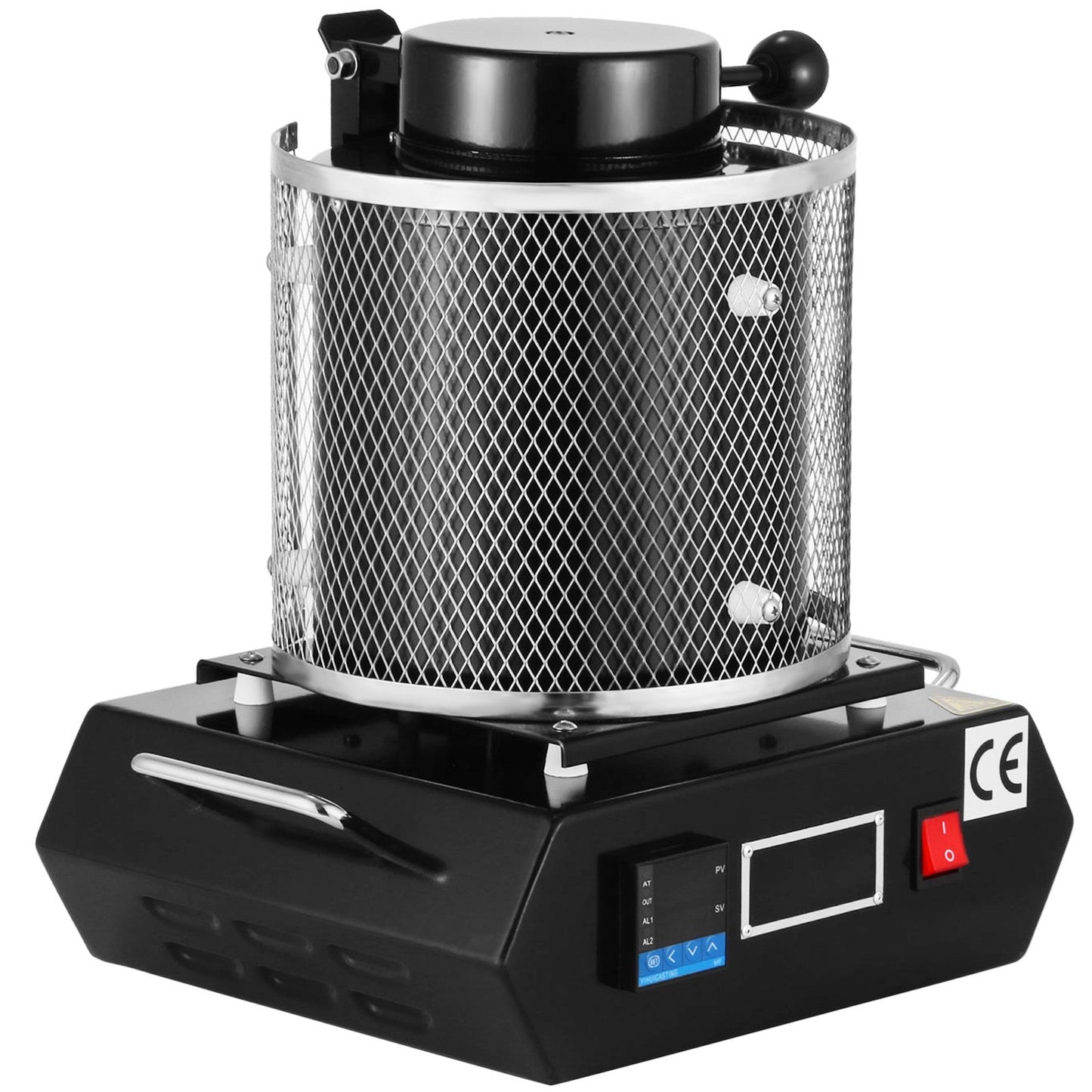 Gold Melting Furnace, 1350W, 1150℃ Max Temperature, Digital Electric Melting Furnace Machine, with 1 kg Ceramic Crucible, for Casting Refining Precious Metals, Melts Gold, Silver, Aluminum