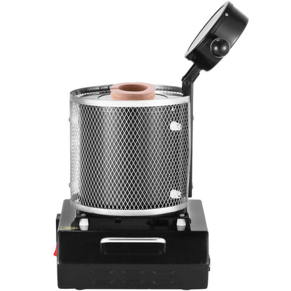 Gold Melting Furnace, 1350W, 1150℃ Max Temperature, Digital Electric Melting Furnace Machine, with 1 kg Ceramic Crucible, for Casting Refining Precious Metals, Melts Gold, Silver, Aluminum