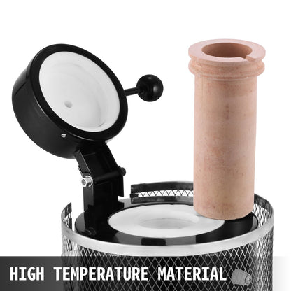 Gold Melting Furnace, 1350W, 1150℃ Max Temperature, Digital Electric Melting Furnace Machine, with 1 kg Ceramic Crucible, for Casting Refining Precious Metals, Melts Gold, Silver, Aluminum