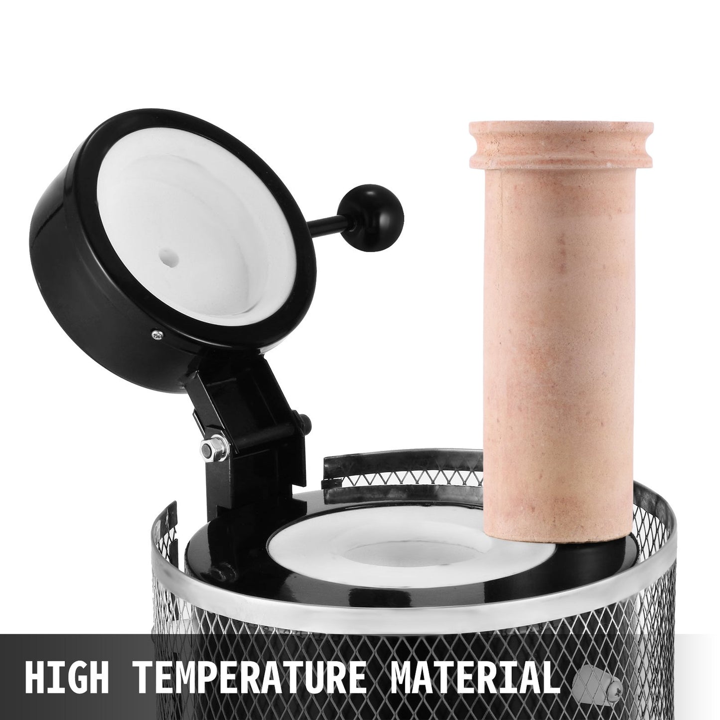 Goldschmelzofen, 1350 W, max. 1150 °C Temperatur, digitaler elektrischer Schmelzofen mit 3 kg Keramiktiegel, zum Gießen und Raffinieren von Edelmetallen, schmilzt Gold, Silber und Aluminium.