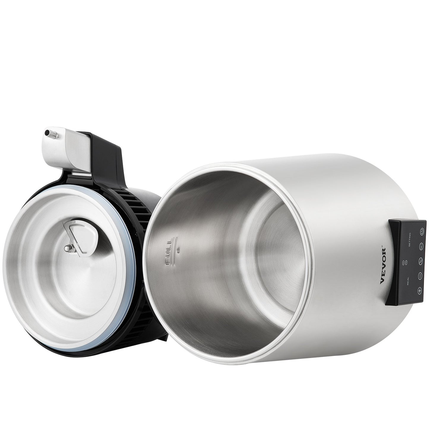 4-Liter-Wasserdestilliergerät, 1,5 l/h destilliertes Wasser, Timer, Dual-Temp-Funktion, Silber