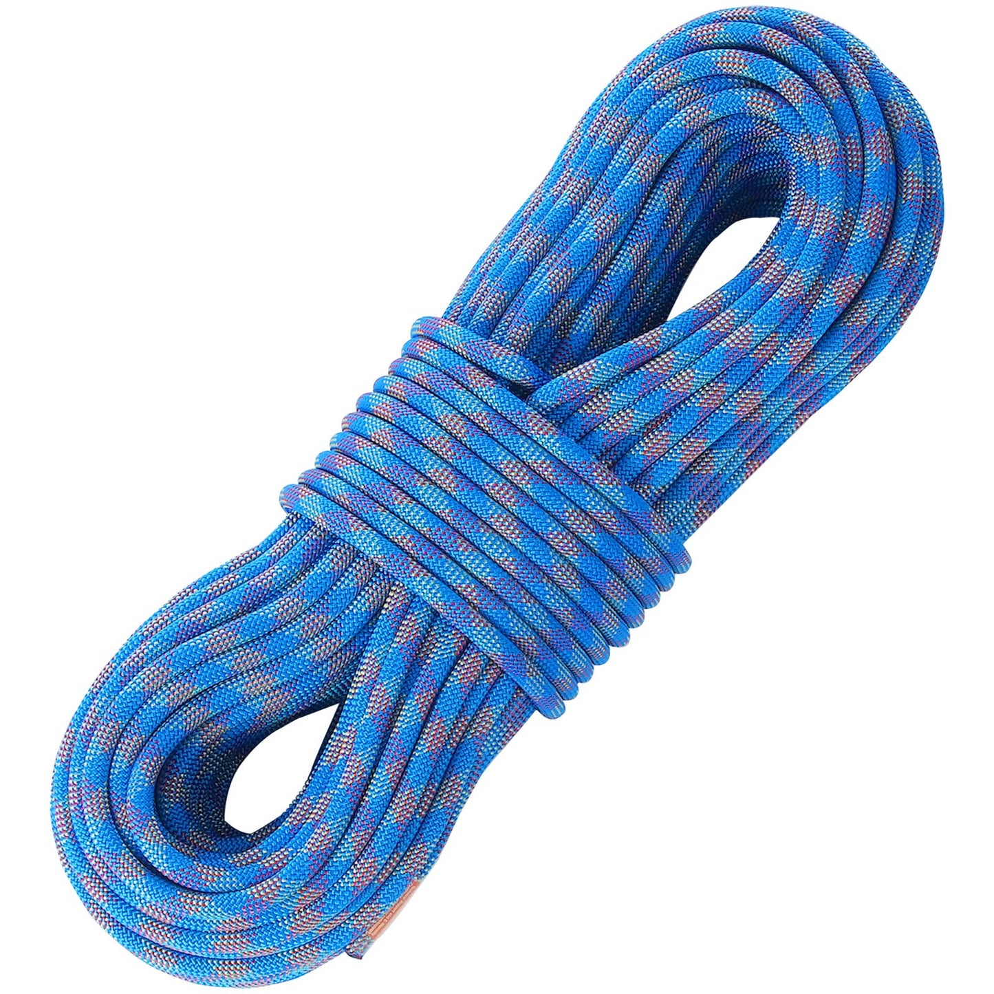 Dynamisches Kletterseil, 10,2 mm, 70 m (230 Fuß), 25 kN Bruchlast, dehnbares Faserseil mit Stahlkarabinern für Flucht, Abseilen und Feuerwehreinsätze, blau