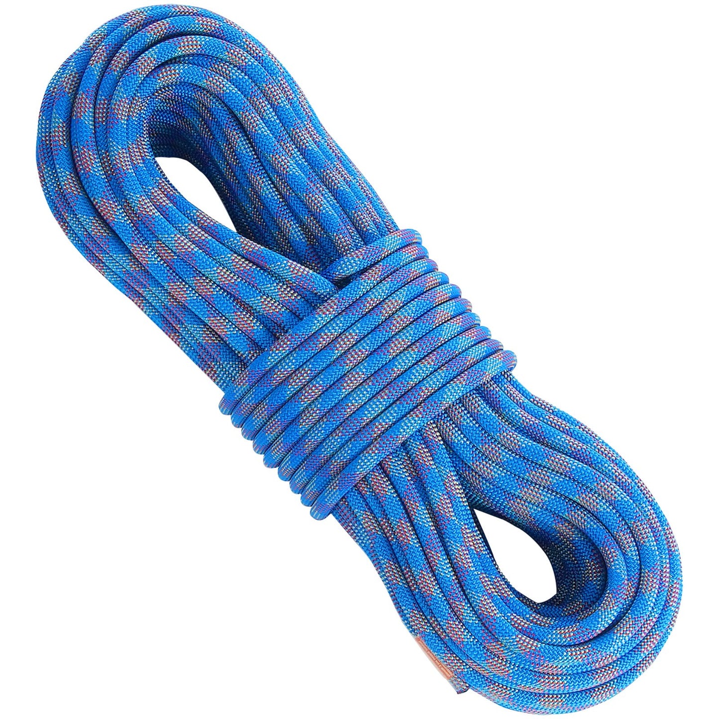 Dynamisches Kletterseil, 10,2 mm, 70 m (230 Fuß), 25 kN Bruchlast, dehnbares Faserseil mit Stahlkarabinern für Flucht, Abseilen und Feuerwehreinsätze, blau