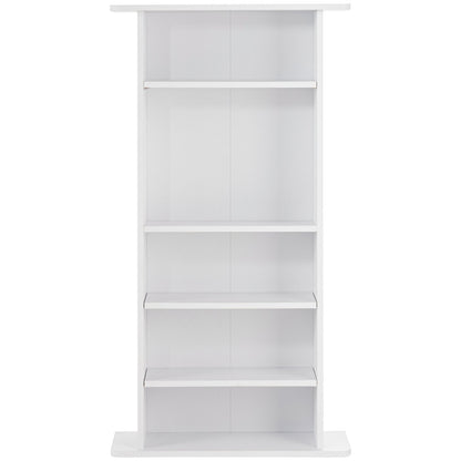 Medienschrank mit 5 DVD-Regalebenen für bis zu 240 CDs, verstellbare CD-Ablagen, schützt und organisiert Musik-, Film-, Videospiel- oder Sammlerstücke, Weiß