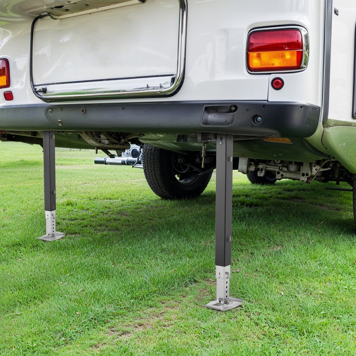 RV Follow Fifth Wheel Landing Gear Leg 179014, 825 mm 5th Wheel Landing Gear Universal Replacement Compatible with Lippert Venture, Atwood, Stromberg Carlson Systems, with Pin and Base, Black