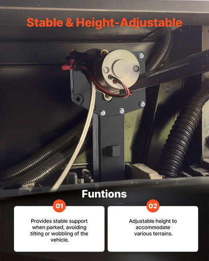 RV Fifth Wheel Landing Gear Box 276602, Universal Mount Steel Gearbox Compatible with Lippert Venture, Atwood, Stromberg Carlson Landing Gear Systems, Replace LG-179015, Adjustable Height, Black