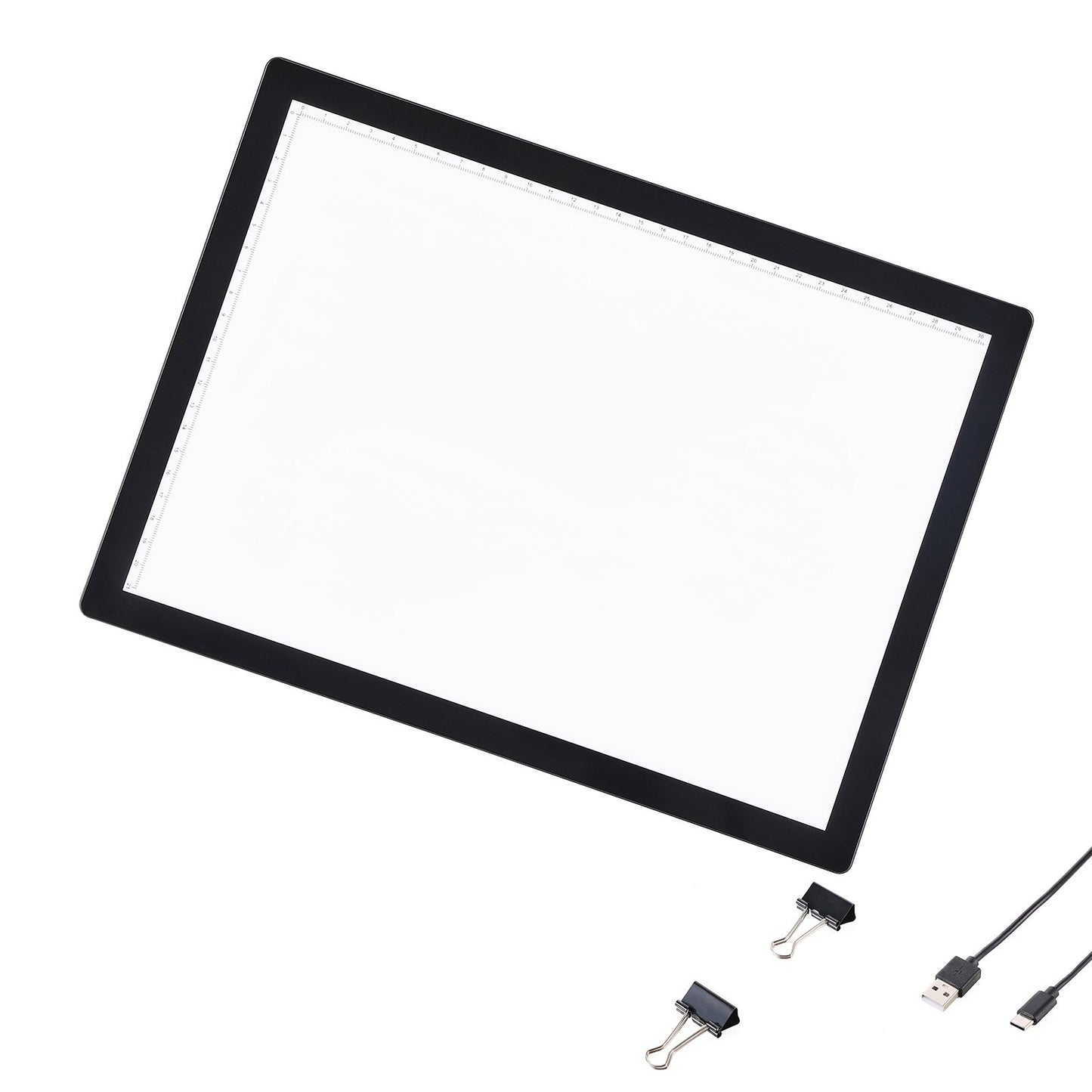 Light Board, A4 LED Light Pad with 5 Level Dimmable Brightness, Rechargeable Light Table for Tracing, Light Box for Diamond Painting, Animation, Sketching, Drawing, Stenciling, Artists (Black)