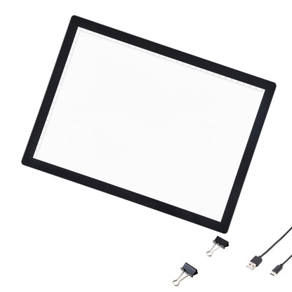 Light Board, A4 LED Light Pad with 5 Level Dimmable Brightness, Rechargeable Light Table for Tracing, Light Box for Diamond Painting, Animation, Sketching, Drawing, Stenciling, Artists (Black)