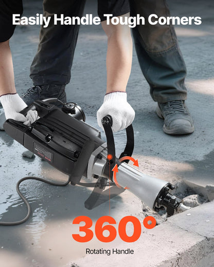 Abbruchhammer, 2800 W starker elektrischer Abbruchhammer, 1200 Schläge/min, Betonbrecher mit 3 Meißeln, Spaten, Tragekoffer und Handschuhen, für Beton, Wände, Ziegel, Fliesen und Fundamente