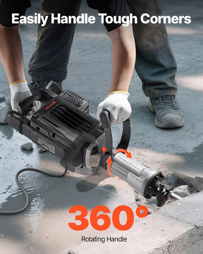 Abbruchhammer, 3000 W starker elektrischer Abbruchhammer, 1700 Schläge/min, Betonbrecher mit Spitzmeißel, Transportkoffer, Handschuhen und Schutzbrille, für Beton, Wände, Ziegel, Fliesen und Fundamente