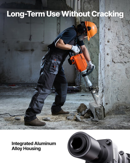 Abbruchhammer, Betonbrecher, 2200W Elektrohammer, 6 Meißelaufsätze