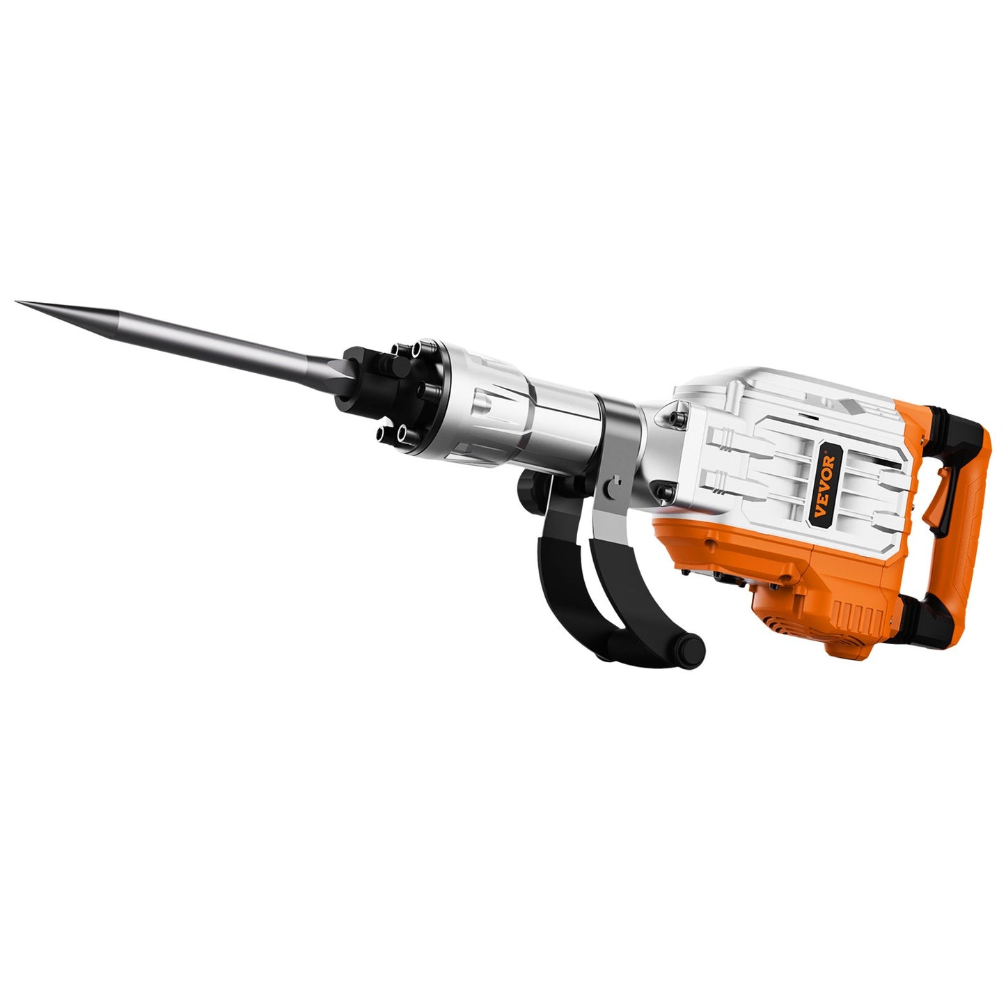 Abbruchhammer, 3500-W-Abbruchhammer für Beton, 1900 Schläge/min Hochleistungs-Elektro-Abbruchhammer, 2 Meißel mit Handschuhen und 360° schwenkbarer Frontgriff zum Grabenbau und Aufbrechen von Löchern