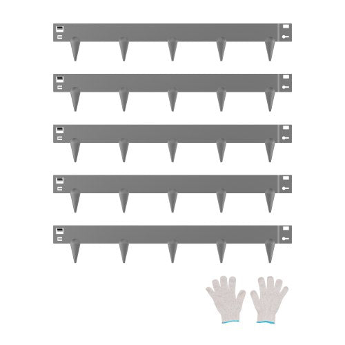 Steel Landscape Edging, 5 Packs 39 x 3 in Rust-Resistant Metal Landscape Edging, Bendable Garden Edging Border, Heavy Duty Lawn Edging, Easy-to-Install, Flower Bed Yard Pathway Divider Dark Gray