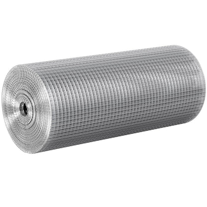 Drahtgitter, 1/2 Zoll, 24 Zoll x 100 Fuß, 19 Gauge, feuerverzinkt, Rolle, Hühnerdrahtzaun, Drahtgitter für Kaninchenkäfige, Garten, Kleinnager
