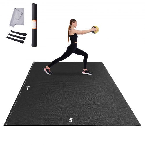 Gymnastikmatte, rutschfeste Premium-Yogamatte mit hoher Dichte, Yogamatte für Männer und Frauen, Fitness- und Trainingsmatte mit Tasche und Tragegurt, für alle Arten von Yoga, Pilates und Bodenübungen zu Hause (213 x 152 cm)