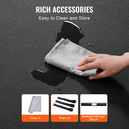 Gymnastikmatte, rutschfeste Premium-Yogamatte mit hoher Dichte, Yogamatte für Männer und Frauen, Fitness- und Trainingsmatte mit Tasche und Tragegurt, für alle Arten von Yoga, Pilates und Bodenübungen zu Hause (213 x 152 cm)