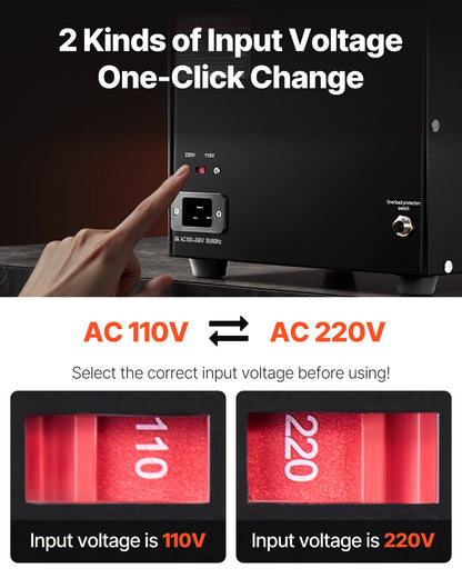 Voltage Converter Transformer, 2000VA, Heavy Duty Step Up/Down Transformer, Convert from 110 Volt to 220 Volt and from 220 Volt to 110 Volt, with US Outlet EU Outlet 5V USB Port, CE Certified