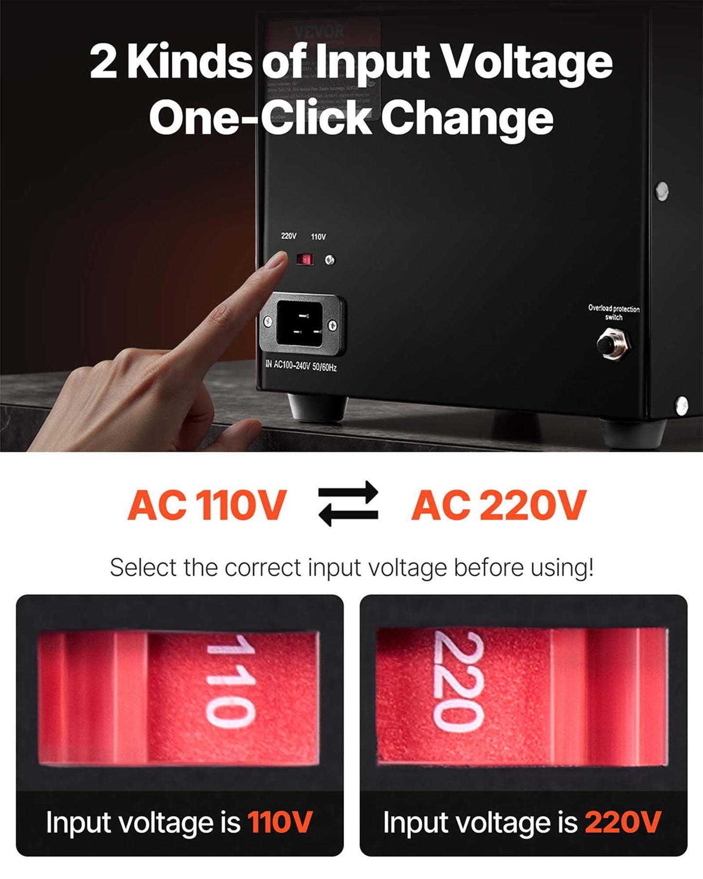 Spannungswandler-Transformator, 5000 VA, Hochleistungs-Auf-/Abwärtstransformator, wandelt von 110 V auf 220 V und von 220 V auf 110 V um, mit US- und EU-Steckdose, 5-V-USB-Anschluss, CE-zertifiziert