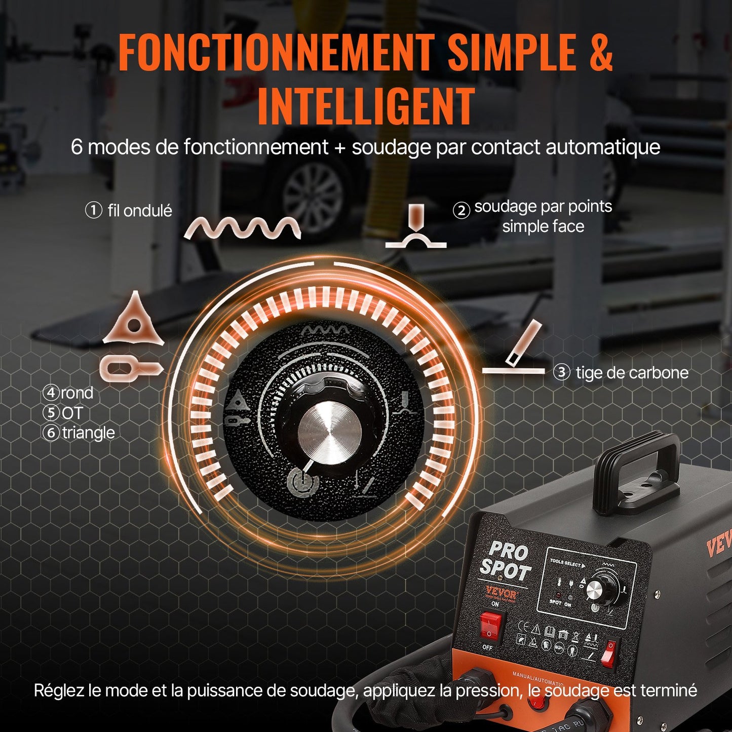 Bolzenschweiß-Ausbeulset, 3-kW-Punktschweißgerät, Ausbeulwerkzeug und 6 Schweißmodi