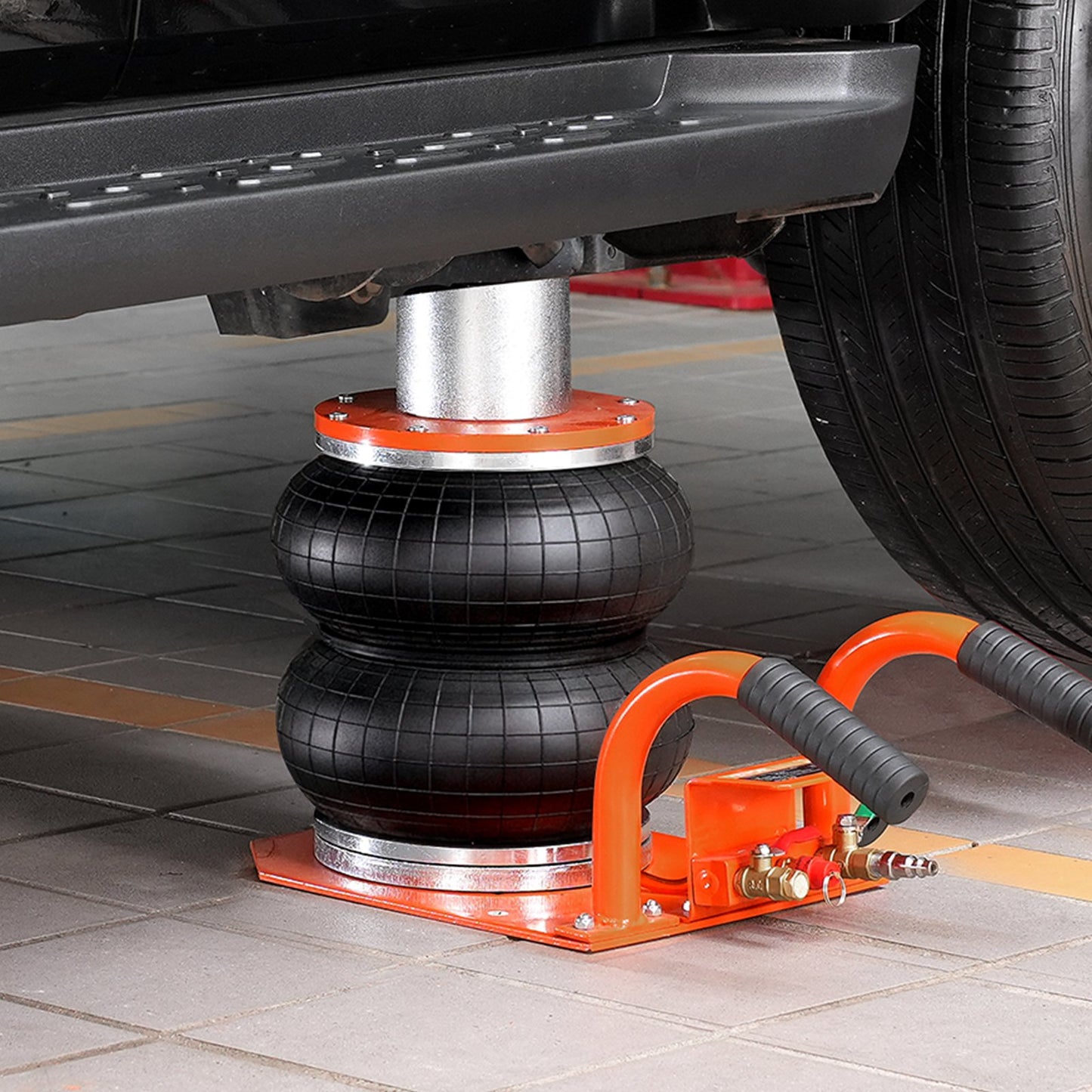 Air Jack 3 Ton/2993.7 kg Pneumatic Jack with Heightened Column for Sedan