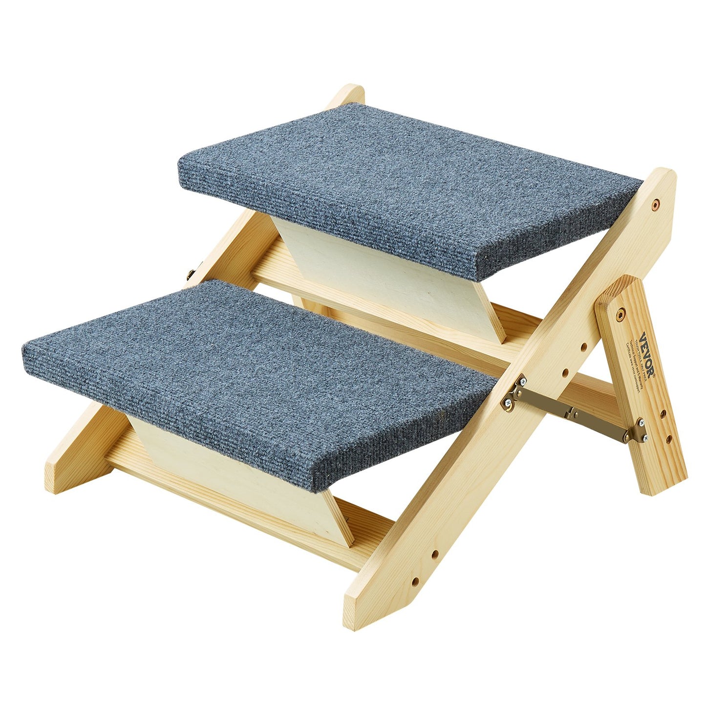 Hundetreppe aus Holz/Hundetreppe mit 2 Stufen, 2-in-1, faltbar, 50 kg