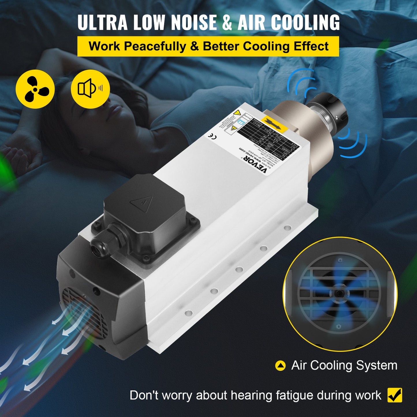 4 kW 2220 V luftgekühlter Spindelmotor ER25 CNC-Luftkühlungsspindelmotor für CNC-Gravier- und Fräsmaschinen