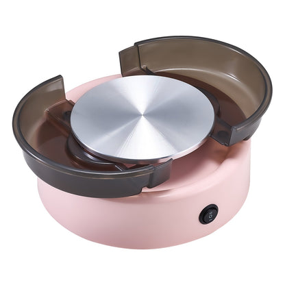 Mini-Töpferscheibe, 158 mm Drehteller, Vorwärts- und Rückwärtslauf, einstellbare Geschwindigkeit, elektrische Töpferscheibe für Kinder und Anfänger, mit Formwerkzeugen, für Heimwerkerprojekte und Töpferkurse, Rosa