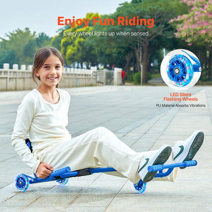 Ride on Scooter, Load Capacity of 198 lbs, Swing Side-to-Side for Amazing Ride Powered by Zig-Zag Motion, Ride on Drifting Toy for Ages 10+, Rides on Any Hard Surface for Indoor & Outdoor, Blue