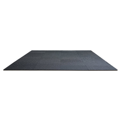0.56 Inch Thick Gym Floor Mats, 12 Tiles Rubber Top with EVA Foam, 25" x 25" Gym Flooring Workout Mats with 48 sq.ft Coverage, Interlocking Puzzle Gym Mats for Gym, Home, Garage, Black & White