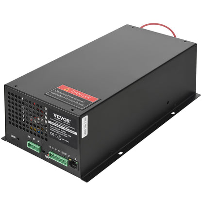CO2-Laser-Netzteil, 150 W, Netzteil für 150-W-Laserröhre, Konstantstromschutz, Leerlaufschutz, schnelle Wärmeableitung, kompatibel mit Lasergravierern und -schneidern verschiedener Marken