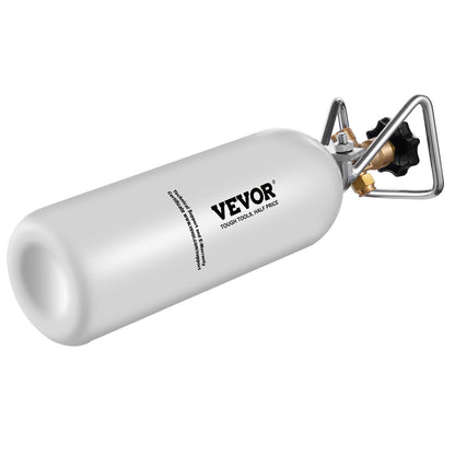 CO2 Tank, 4.41 lbs New Alloy Steel Cylinder, CO2 Air Tank with Gray Spray Coating, DIN477 Valve, Handle & Adjustable Pressure, TUV Approved Gas Cylinder for Draft Beer Dispensing and Soda Maker