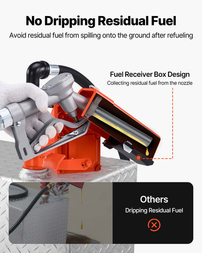 Fuel Transfer Pump, 12V DC 76 L/min(20 GPM) 186W(1/4 HP) Diesel Pump, Extractor Pumps with Manual Nozzle, Discharge Hose and Suction Pipe, for Gasoline, Diesel, Kerosene, Ethanol-Methanol Blends & Biodiesel