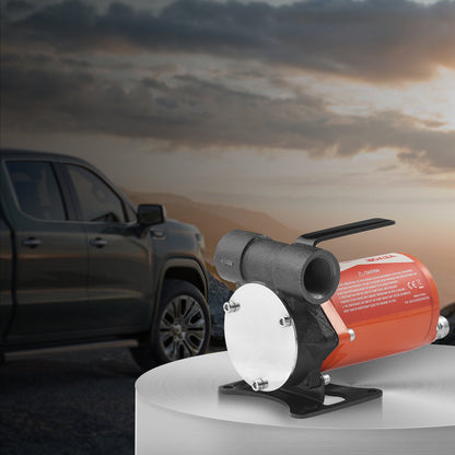 Kraftstoffförderpumpe, 12 V DC, 30 l/min (8 GPM), 124 W (1/6 PS), tragbare elektrische Dieselförderpumpe mit automatischer Abschaltfunktion der Kraftstoffdüse, langer Ein- und Auslassschlauch für Benzin, Diesel, Kerosin und Methanolgemische