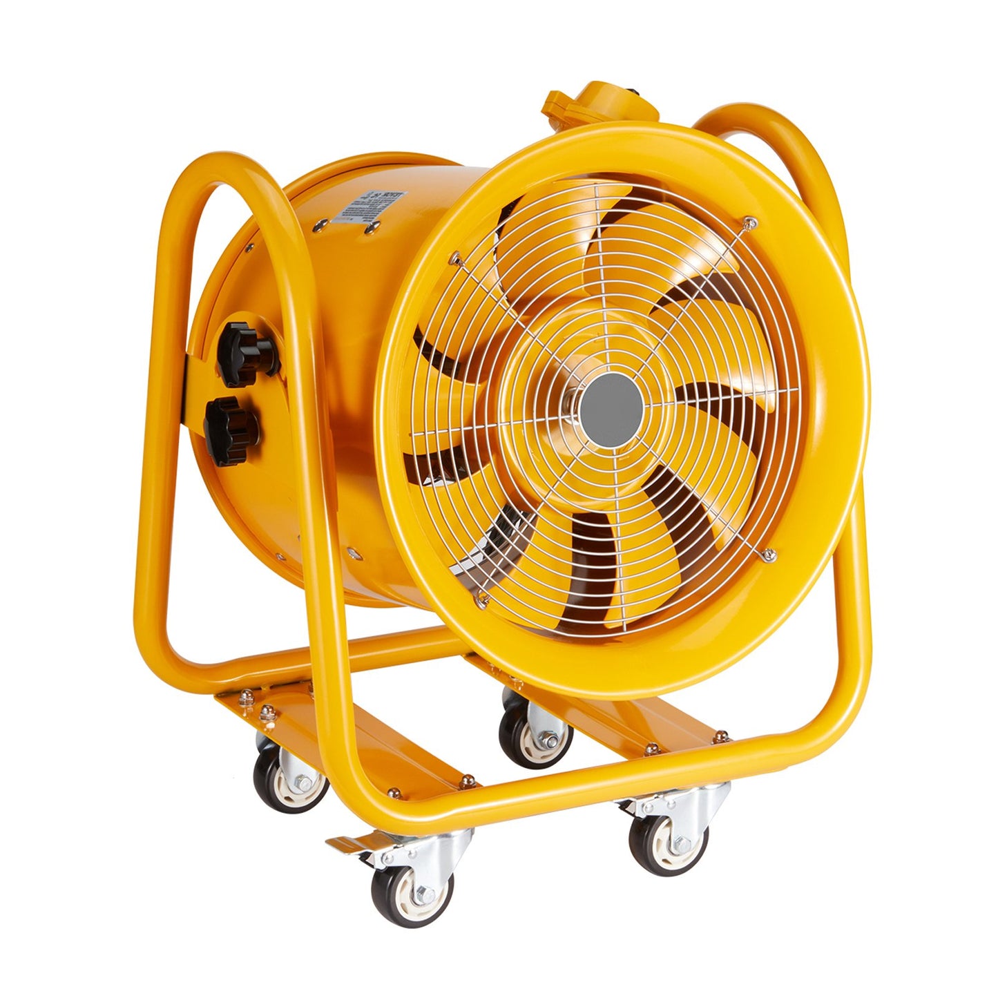 Tragbarer Ventilator, 406,4 mm Hochleistungs-Zylinderventilator, 1100 W starker Werkstatt-Abluftventilator 4240 CFM, 5 m Netzkabel (ohne Ladegerät), Industrieller Universalventilator zum Absaugen von Staub und Rauch in Haus/Werkstatt