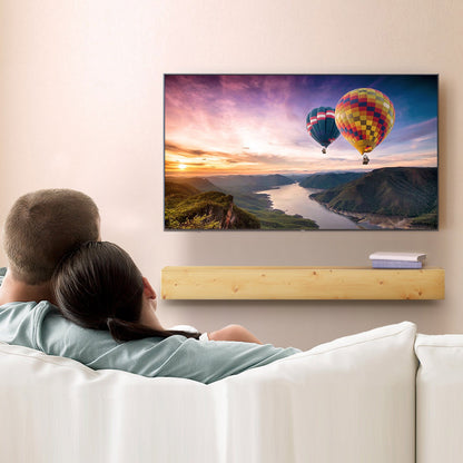 Fireplace Mantel, 60" x 8" x 6", 50 lbs Weight Capacity, Natural Wood Mantel for Over Fireplace, Wall Mounted Floating Farmhouse Shelf, Handcrafted Wood Mantel for Wall Decor, Rustic Natural