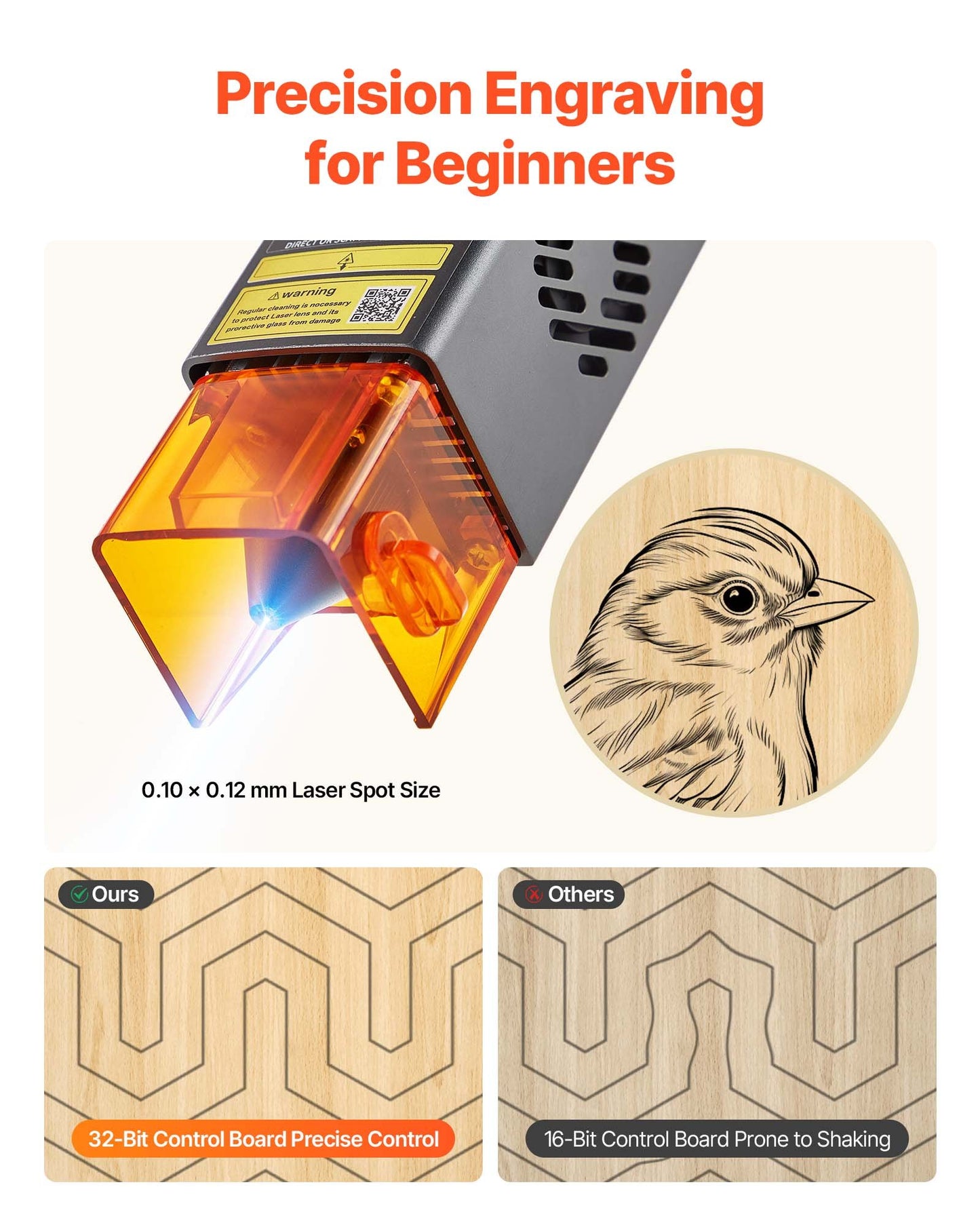 Lasergravierer, 10 W, Lasergravur- und Schneidemaschine mit Gehäuse, Laserschneid- und -bearbeitungsmaschine, Arbeitsbereich 300 x 300 mm, Vorschubgeschwindigkeit 7000 mm/min, für Holz, Leder, Glas, bestimmte Metalle, Klasse 1